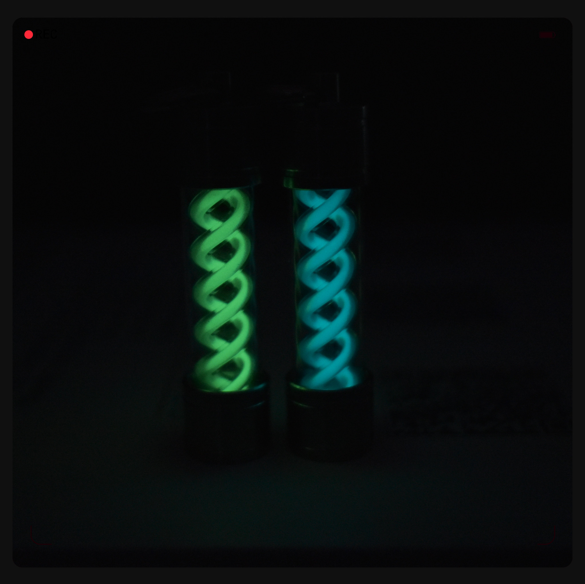 Tritium Gas Tube - Portachiavi EDC Senza Trizio, Modello Biochimico