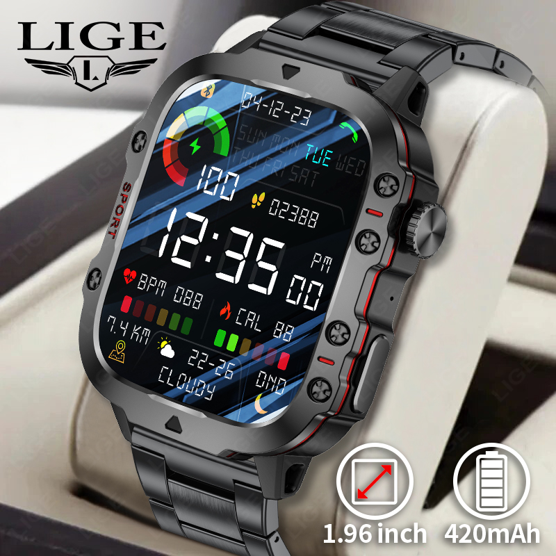 Smartwatch Rugged Watches For Men - 2026 Robusto Militare Fitness Astuto Della