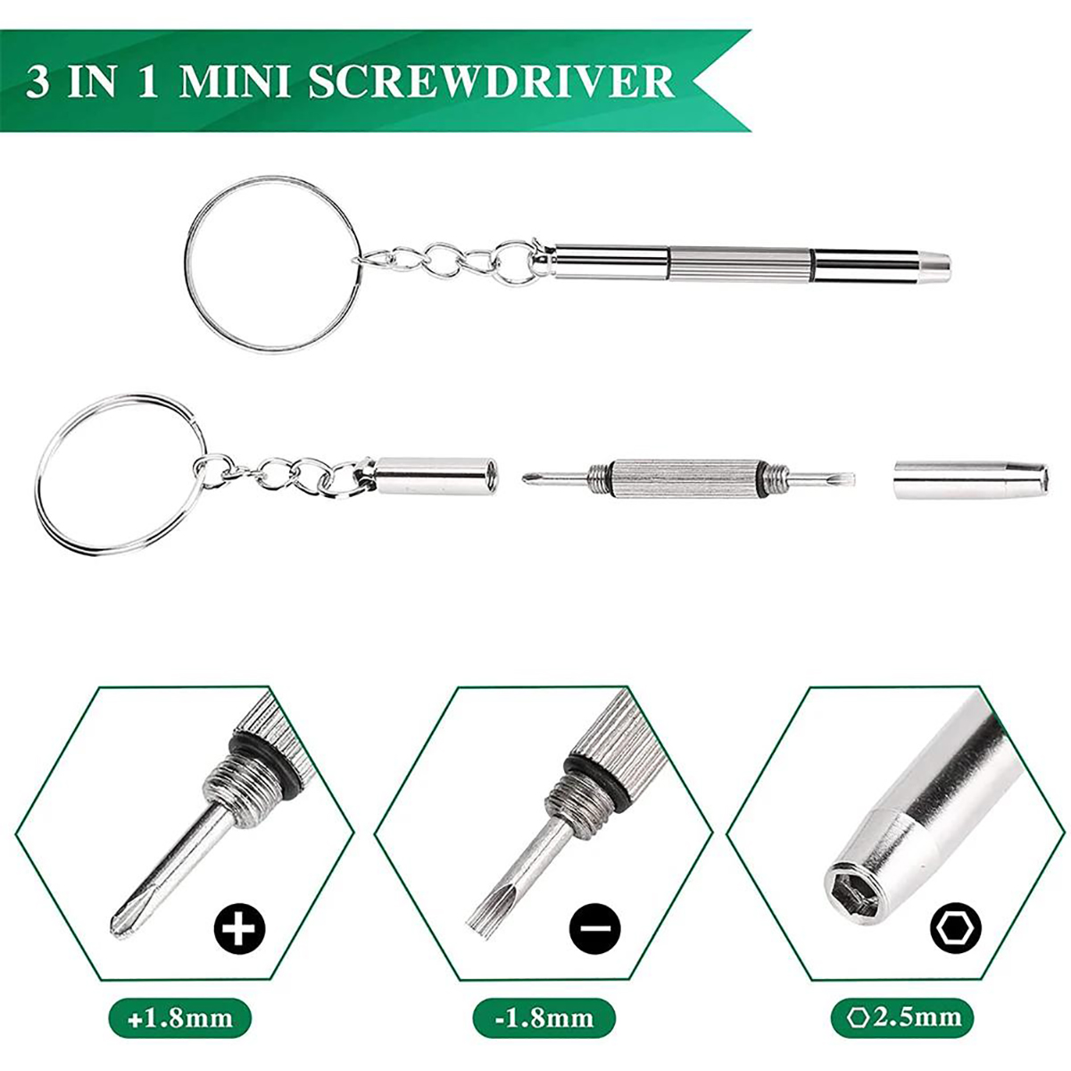 Watch Tool Repair Kit - 1/2/10 pz Mini Cacciavite 3 in