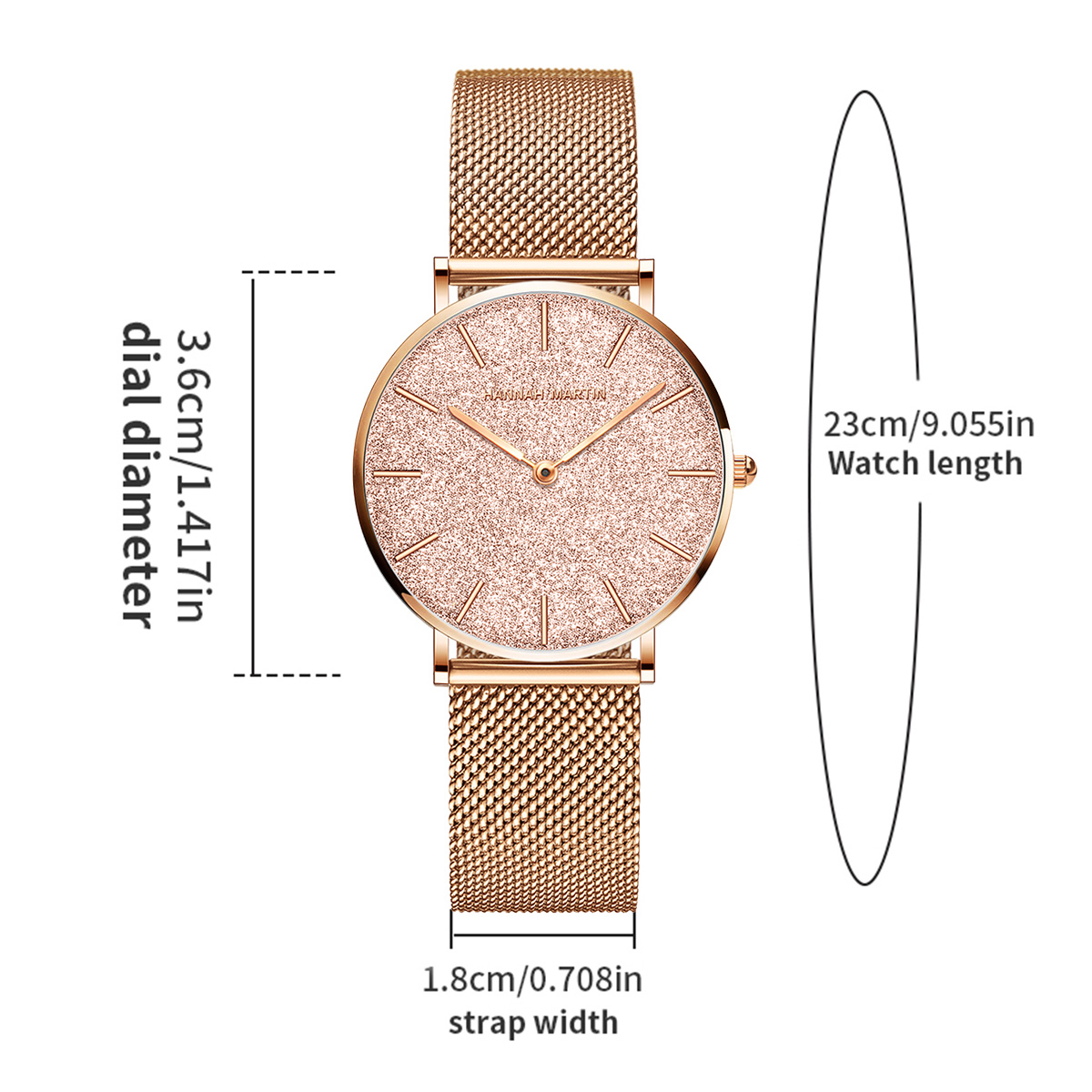 Orologio da donna di lusso Han - Mesh Stainless Strap recensione e prezzo