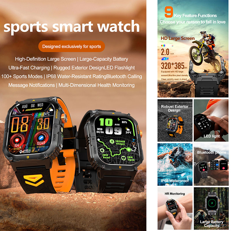 Smartwatch Robusto da Uomo con - Smartwatch Rugged Watches For Men recensione e prezzo
