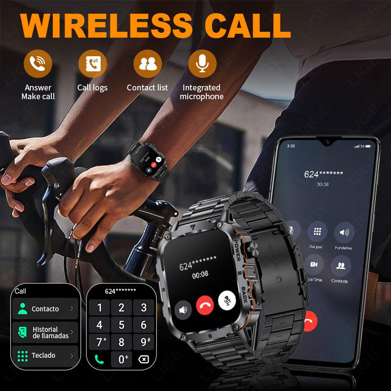 LIGE 2025 Robusto Militare Ast - Smartwatch Rugged Watches For Men recensione e prezzo