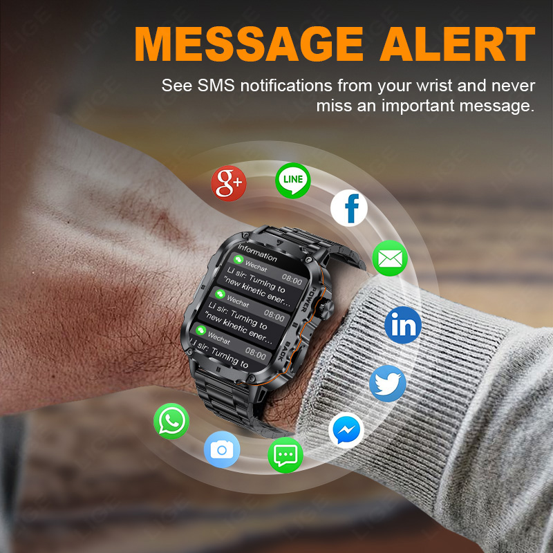 LIGE 2025 Robusto Militare Ast - Smartwatch Rugged Watches For Men recensione e prezzo