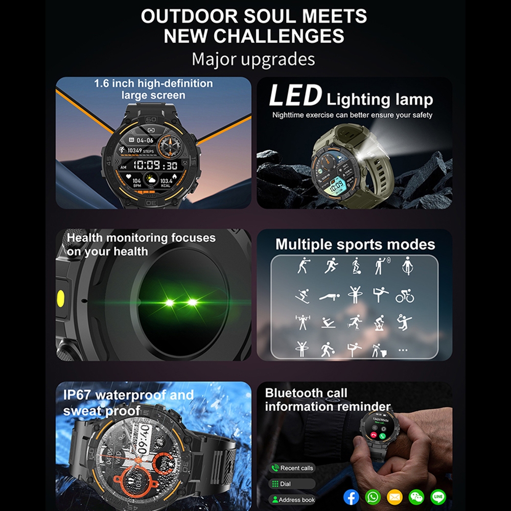 Smartwatch robusto militare da - Smartwatch Rugged Watches For Men recensione e prezzo